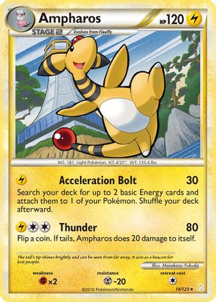 Ampharos  - Reverse Holofoil HeartGold SoulSilver - Rare