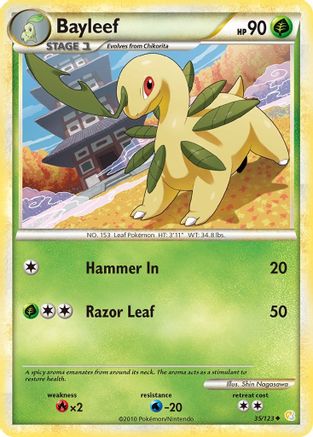 Bayleef  HeartGold SoulSilver - Uncommon