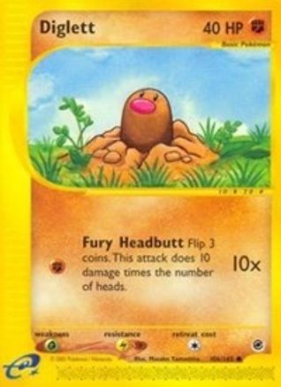 Diglett 106  - Reverse Holofoil Expedition - Common