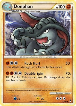 Donphan  - Reverse Holofoil Call of Legends - Uncommon