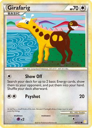 Girafarig  - Reverse Holofoil HeartGold SoulSilver - Common