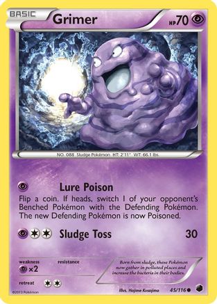 Grimer  - Reverse Holofoil Plasma Freeze - Common