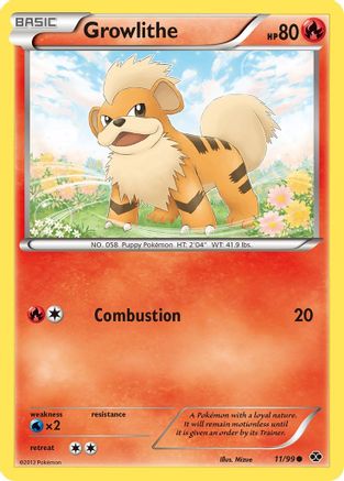 Growlithe (11) 011  - Reverse Holofoil Next Destinies - Common