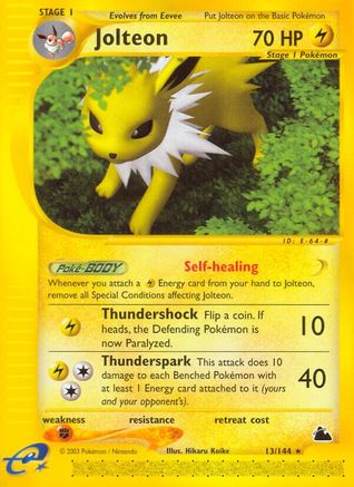 Jolteon (13)  - Reverse Holofoil Skyridge - Rare