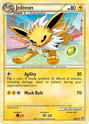Jolteon 028  - Reverse Holofoil Undaunted - Uncommon