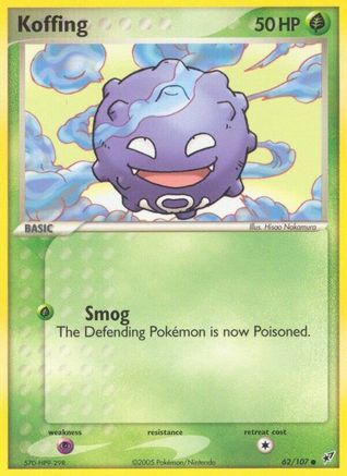 Koffing/107  - Reverse Holofoil Deoxys - Common
