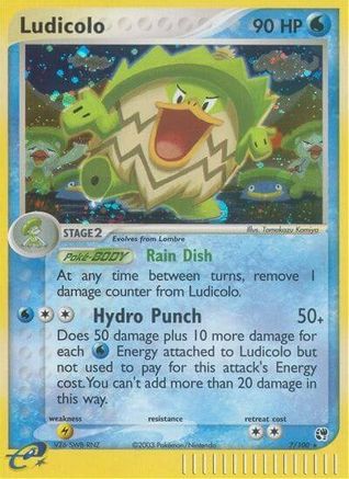 Ludicolo 007  - Holofoil Sandstorm - Holo Rare