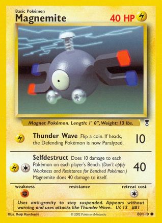 Magnemite 080  - Reverse Holofoil Legendary Collection - Common