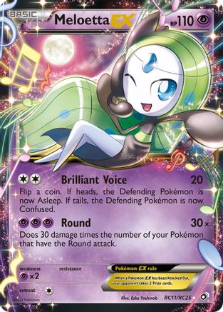 Meloetta EX RC11/RC25  - Holofoil Legendary Treasures Radiant Collection - Ultra Rare