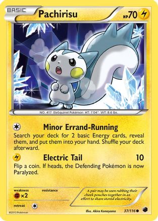 Pachirisu 037/116  - Reverse Holofoil Plasma Freeze - Common