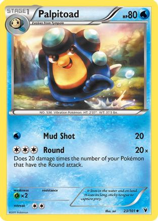 Palpitoad 023  - Reverse Holofoil Noble Victories - Uncommon