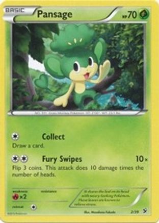 Pansage 002  Kalos Starter Set - Common