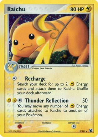 Raichu  - Holofoil FireRed & LeafGreen - Holo Rare