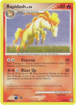 Rapidash  - Reverse Holofoil Diamond and Pearl - Uncommon