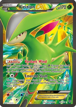 Virizion EX (Full Art) 096  - Holofoil Plasma Blast - Ultra Rare
