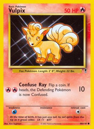 Vulpix 098  - Reverse Holofoil Legendary Collection - Common