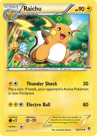 Raichu 028/111  XY  Furious Fists - Uncommon