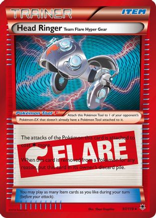 Head Ringer 097/119  - Reverse Holofoil XY  Phantom Forces - Holo Rare