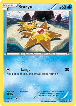 Staryu 032/160  - Reverse Holofoil XY  Primal Clash - Common