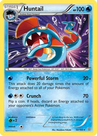Huntail 050  - Reverse Holofoil XY  Primal Clash - Holo Rare