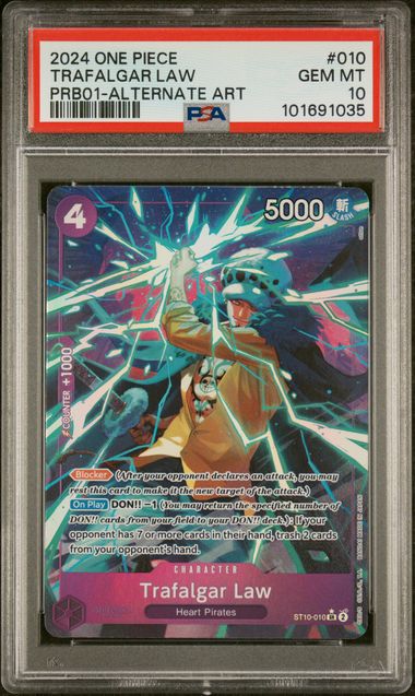 2024 ONE PIECE PRB01-PREMIUM BOOSTER -ONE PIECE CARD THE BEST- #010 TRAFALGAR LAW ALTERNATE ART