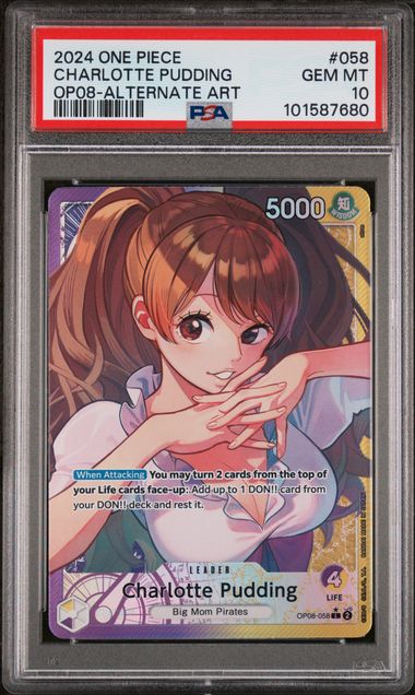 2024 ONE PIECE OP08-TWO LEGENDS #058 CHARLOTTE PUDDING ALTERNATE ART