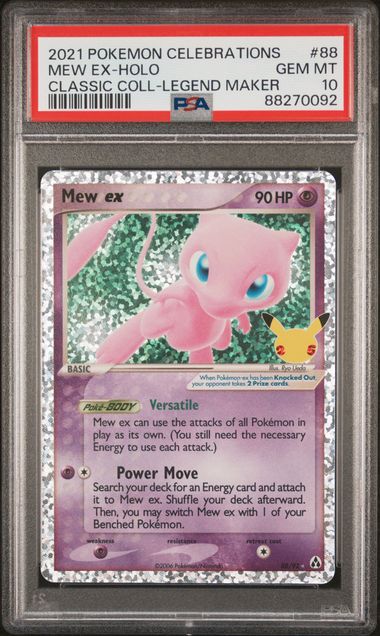2021 POKEMON CELEBRATIONS CLASSIC COLLECTION #88 MEW EX-HOLO CLASSIC COLL-LEGEND MAKER