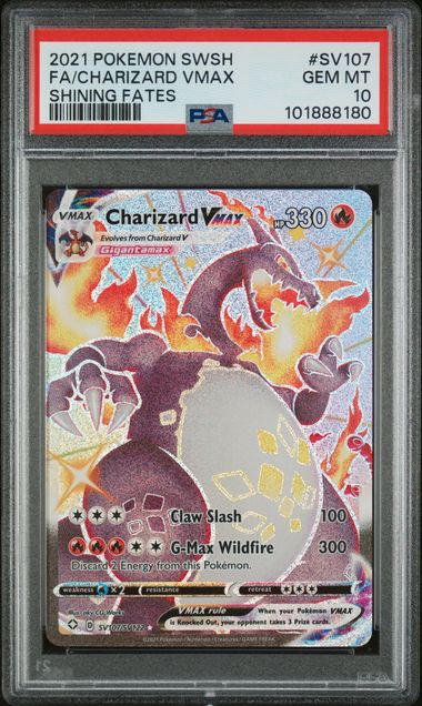 2021 POKEMON SWORD & SHIELD SHINING FATES #SV107 FA/CHARIZARD VMAX SHINING FATES