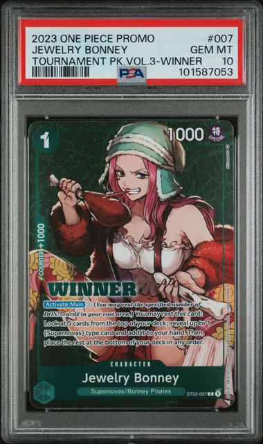 2023 ONE PIECE PROMOS #007 JEWELRY BONNEY TOURNAMENT PK.VOL.3-WINNER