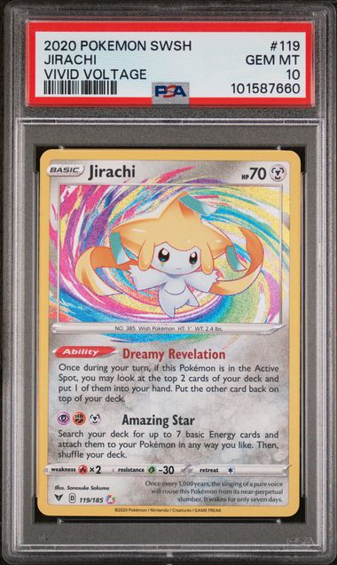 2020 POKEMON SWORD & SHIELD VIVID VOLTAGE #119 JIRACHI VIVID VOLTAGE
