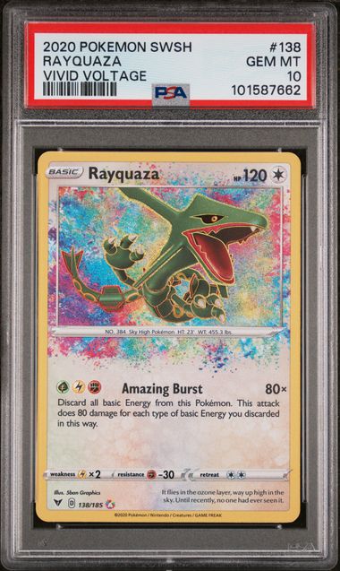 2020 POKEMON SWORD & SHIELD VIVID VOLTAGE #138 RAYQUAZA VIVID VOLTAGE